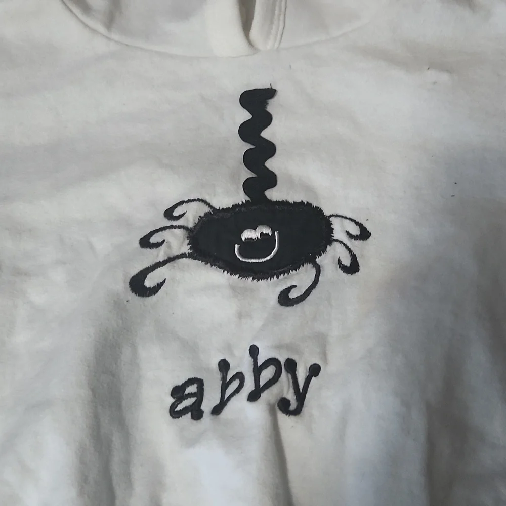 Abby Monogrammed white Hoodie with matching black Leggings Size 2T